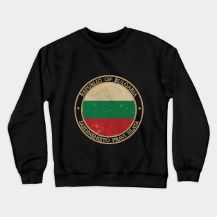 Vintage Republic of Bulgaria Europe European EU Flag Crewneck Sweatshirt